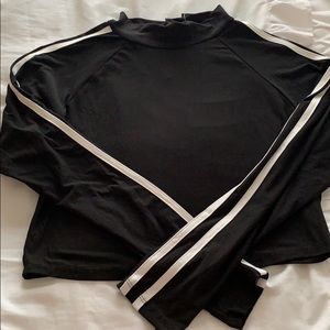 Fashion Nova black Motorsport crop top